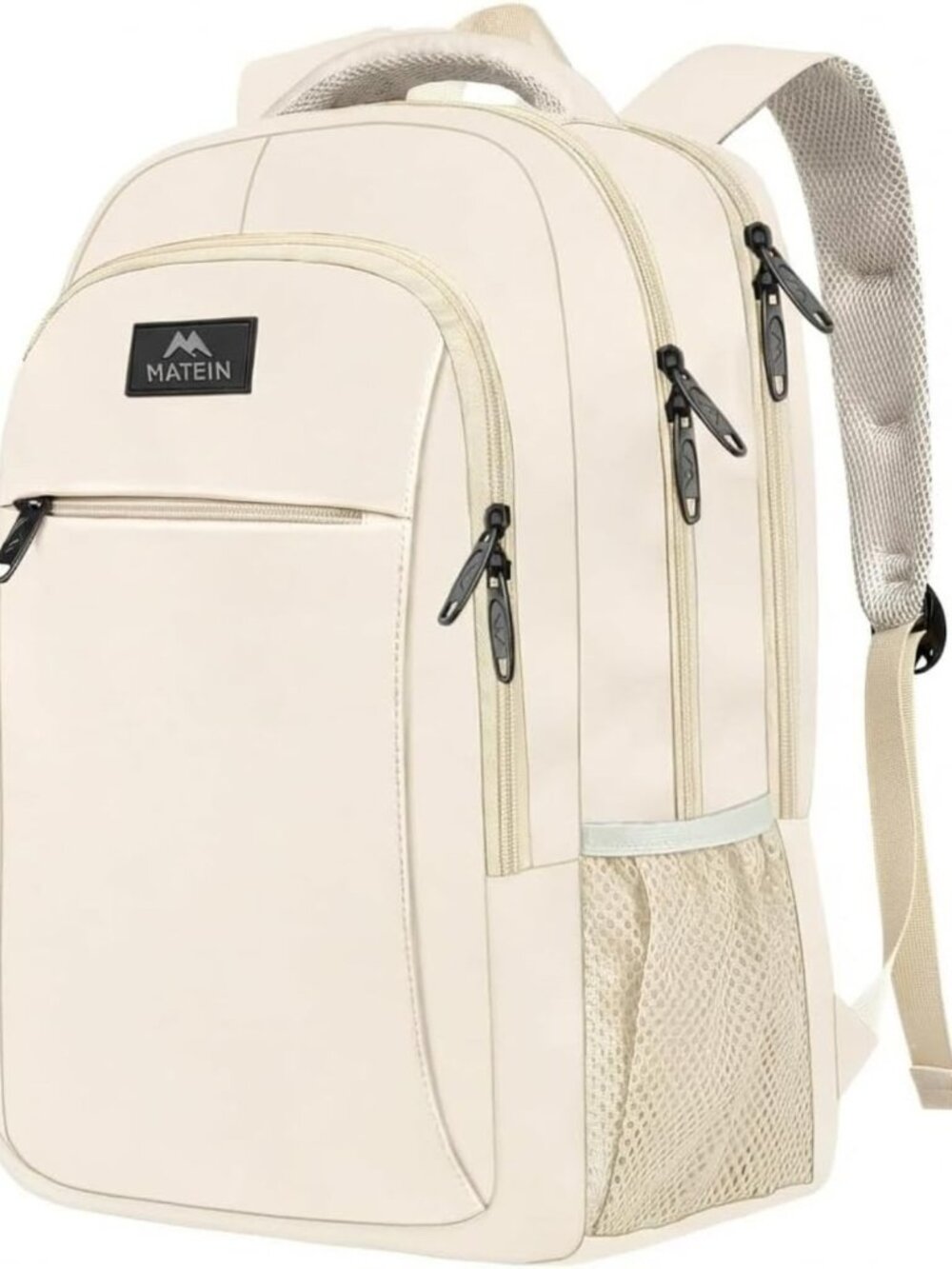 Stylish Beige Women's Backpack for Work & Travel, 15.6" Slim Laptop Bag